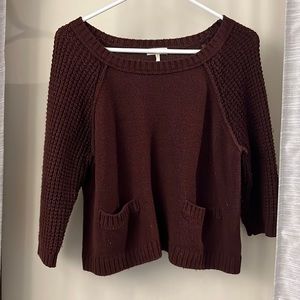 Maroon crop sweater. Size medium